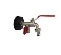 CZVJUKBYP Raccordo Connettore in Ottone Adattatore Serbatoio IBC in S60X6 1/2" 3/4" Tubo da Giardino Rubinetto Acqua di Ricambio, (Color : D)(B)