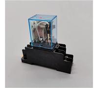 CZVJUKBYP Relè 1 PZ MY2P HH52P MY2NJ Bobina Generale DPDT Micro Mini Interruttore Elettromagnetico con Zoccolo Base LED AC220V DC12V(Ac220,A Set)