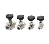 CZVJUKBYP Valvola 1/8" 1/4" 3/8" 1/2" Filettatura Femmina uguale a Spillo di Arresto Controllo Flusso in Acciaio Inox (Specifica : 3/8")(0.25 inch)