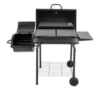 Czyurachel Barbecue a carbonella per 10 persone o più, barbecue a carbonella con ripiano, due zone di cottura e griglia termica versatile, termometro integrato, BBQ Smoker