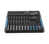 Czyurachel Mixer audio DJ, sistema di console soundboard a 10 canali con 99 DSP, display ad alta definizione, connettività Bluetooth, per feste di registrazione professionali sul palco KTV