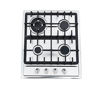 czyuRachel Piano Cottura A Gas, Acciaio Inox Fornello A Gas Naturale Tavolo Da Cucina Incassato Con Supporti In Ghisa 3kw Bruciatore Rapido 1,75kw Bruciatore Semi-Veloce 1,0kw Bruciatore Ausiliare