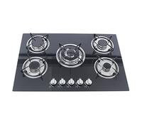 czyuRachel Piano Cottura A Gas Superiore Bruciatore Cucina Cucina 30" 5 Bruciatori Vetro Temperato Built-In Piano Cottura A Gas Con Di Abbandono Della Fiamma
