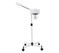 Czyurachel Vapore per il viso verticale, con ugello girevole a 360°, supporto regolabile, pulitore per pori con funzioni di protezione di sicurezza per tutti i tipi di pelle, bianco