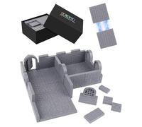 CZYY Set di piastrelle magnetiche per dungeon, kit modulare e verniciabile da 58 pezzi, con pavimenti, porte e finestre testurizzate su entrambi i lati, per costruire mappe di battaglia 3D per DND