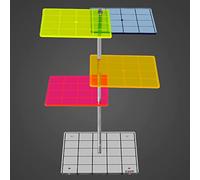 CZYY Set di rialzi 3D da Combattimento in Acrilico colorato collegato da pilastri Metallici Volanti in Miniatura Stand con 2,5 cm SquareGrid Grande Spazio Wargame per D&D e Altri tavoli Rpg