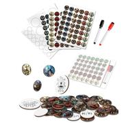 CZYY Set di Token Cancellabili a Secco per RPG - 192 PEZZI | Token Riutilizzabili Vuoti, Token delle Creature, Personaggi di Classe 5E con Penne Marker | Ideale per D&D, Pathfinder, TTRPG, MTG e