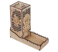 CZYY Torre di dadi con vassoio in legno inciso al laser, Mind Flayer, portatile e pieghevole, perfetto per giochi da tavolo e giochi di ruolo da tavolo (Cthulhu)