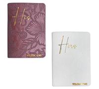 Czzmy 2 libri per promesse di matrimonio, per lui e per lei, diario dei voti di matrimonio, 15 x 9,9 cm, regali di nozze, 12 pagine/pezzi (2-intagliato 1 caffè)