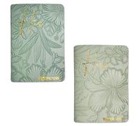 Czzmy 2 libri per promesse di matrimonio, per lui e per lei, diario dei voti di matrimonio, 15 x 9,9 cm, regali di nozze, 12 pagine/pezzi (2-intagliato1 verde1)