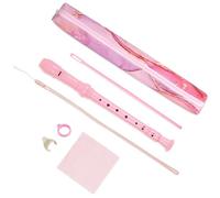 Czzmy Flauto dolce per bambini principianti soprano impugnatura tedesca, flauto a 8 fori per adulti (inchiostro rosa Splash)