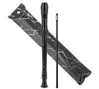 Czzmy Flauto dolce per bambini principianti soprano impugnatura tedesca, flauto a 8 fori per adulti, registratore con custodia, penna per la pulizia e istruzioni (2 marmo nero)