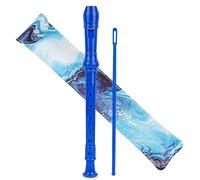 Czzmy Flauto dolce soprano a 8 fori, per principianti, bambini e adulti, con asta per la pulizia e custodia in pelle, per scuola, studenti, casa, intrattenimento (2 sabbie mobili blu)