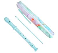 Czzmy Flauto dolce soprano a 8 fori, per principianti, bambini e adulti, con asta per la pulizia e custodia, per scuola, studenti, casa, intrattenimento (2 blu verde spruzzo-inchiostro-2)