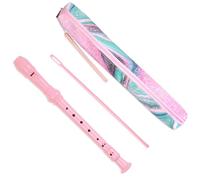 Czzmy Flauto dolce soprano a 8 fori, per principianti, bambini e adulti, con asta per la pulizia e custodia, per scuola, studenti, casa, intrattenimento (2 colori rosa e verde)