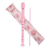 Czzmy Flauto Soprano,Recorder a 8 Fori Barocco Chiave di C Flauto per Bambini con Istruzioni,con Asta di Pulizia e Borsa(2-Rosa rosa)