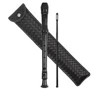 Czzmy Flauto Soprano,Recorder a 8 Fori Barocco Chiave di C Flauto per Bambini con Istruzioni,con Asta di Pulizia e Borsa(2-Tessuto nero)