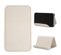 Czzmy Supporto da viaggio per cellulare con patta flessibile e supporto flessibile per tablet, per scrivania, letto, tapis roulant, accessori da viaggio in aereo a casa e in volo (1 legno beige)