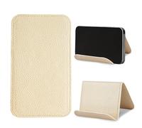 Czzmy Supporto da viaggio per cellulare con patta flessibile e supporto flessibile per tablet, per scrivania, letto, tapis roulant, accessori da viaggio in aereo a casa e in volo (1-Lichi Gold)