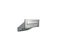 D-04 Cassetta postale 2 posti passante a muro in acciaio inox con 2 campanelli (profondità: 35-50 cm)