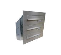 D-041 3er Cassetta delle lettere di design in acciaio inox V2A