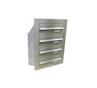 D-041 4er Cassetta delle lettere di design in acciaio inox V2A