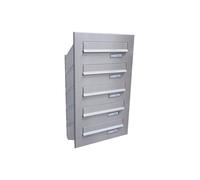 D-041 5er Cassetta delle lettere di design in acciaio inox V2A