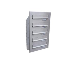 D-041 5er Cassetta delle lettere di design in acciaio inox V2A