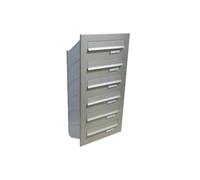 D-041 6er Cassetta delle lettere di design in acciaio inox V2A
