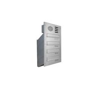 D-041 Cassetta postale da parete in acciaio inox 4 pezzi con campanelli e schermo citofonico