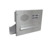 D-041 Cassetta postale da parete in acciaio inox con campanello e citofono e 2 pulsanti