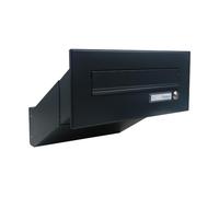 D-041 Cassetta postale passante a muro con campanello color grigio antracite (RAL 7016)(profondità: 23-38 cm)