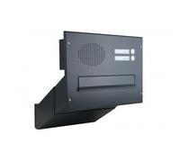 D-041 Cassetta postale passante a parete con schermo citofonico in RAL 7016