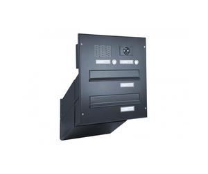 D-041 Sistema di cassette per le lettere con 2 telecamere da parete e centro sistema in colore RAL 9005