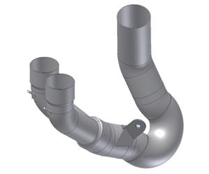 D.045.C1 - Raccordo Scarico MIVV No-Kat DUCATI HYPERMOTARD 950 (19-20)