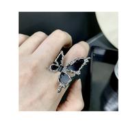 (D)2024 Nuovo anello a farfalla blu scuro di alta moda della Corea del Sud, temperamento semplice e versatile,