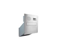 D-241 XXL Cassetta postale da parete in acciaio inox con 2 campanelli e citofono (profondità variabile)