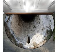 D, 50 x 80, zerbino per interni ed esterni, tappeto con illusione ottica 3D, zerbino per tutte le stagioni, tappetino antiscivolo in pietra con illusione visiva, per camera da letto, soggiorno