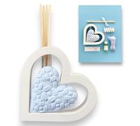 D A N A E FRAGRANZE ITALIANE Bomboniera Profumatore in Polvere di Marmo a Forma di Cuore Azzurro, Fragranza a Scelta, Ideale per Battesimo, Comunione, Cresima, Regalo di Natale e Compleanno Bimbo.
