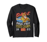 D.A.R.E. Daren The Lion Drug-Free State Champs '83 Retro PSA Maglia a Manica