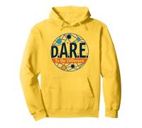 D.A.R.E. Essere Diverso - Arte Grafica ispiratrice Felpa con Cappuccio, Unisex per Adulti, Limone, L