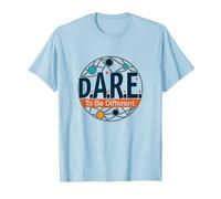 D.A.R.E. Essere Diverso - Arte Grafica ispiratrice Maglietta, Uomo, Celeste, 3XL