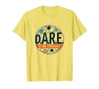 D.A.R.E. Essere Diverso - Arte Grafica ispiratrice Maglietta, Uomo, Limone, L