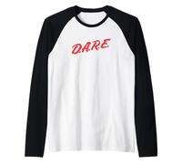 D.A.R.E. Program Simple Red Logo Retro PSA Maglia con Maniche Raglan