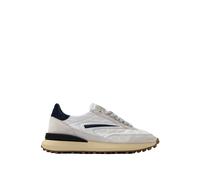 D.A.T.E. Sneakers Athleta in camoscio e Nylon Bianco e Blu Uomo M441ATNYWL Bianco 42