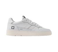 D.A.T.E. Sneakers Uomo Court 2.0 Basic Bianco in Pelle con Punta Traforata (White, Sistema Taglie Calzature EU, Adulto, Uomo, Numero, Media, 43)