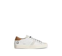 D.A.T.E. Sneaker Hill Low Calf - White/Cuoio (Beige, Sistema Taglie Calzature EU, Adulto, Uomo, Numero, Media, 42)