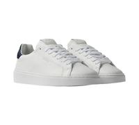 D.A.T.E. Scarpa Uomo Levante Calf White-Blue Sneakers Bassa in Pelle Bianca
