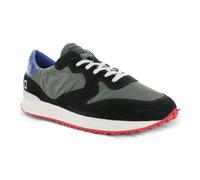 D.A.T.E. Scarpe SPIKE NYLON da uomo in pelle grigio nera