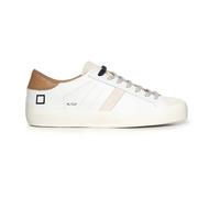 D.A.T.E. Sneaker Hill Low Calf - White/Cuoio (Beige, Sistema Taglie Calzature EU, Adulto, Uomo, Numero, Media, 40)